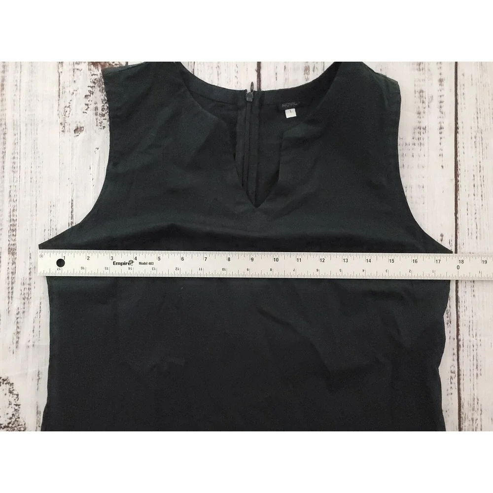 Novica Black Sleeveless Cotton Dress Women's L - Picture 4 of 11